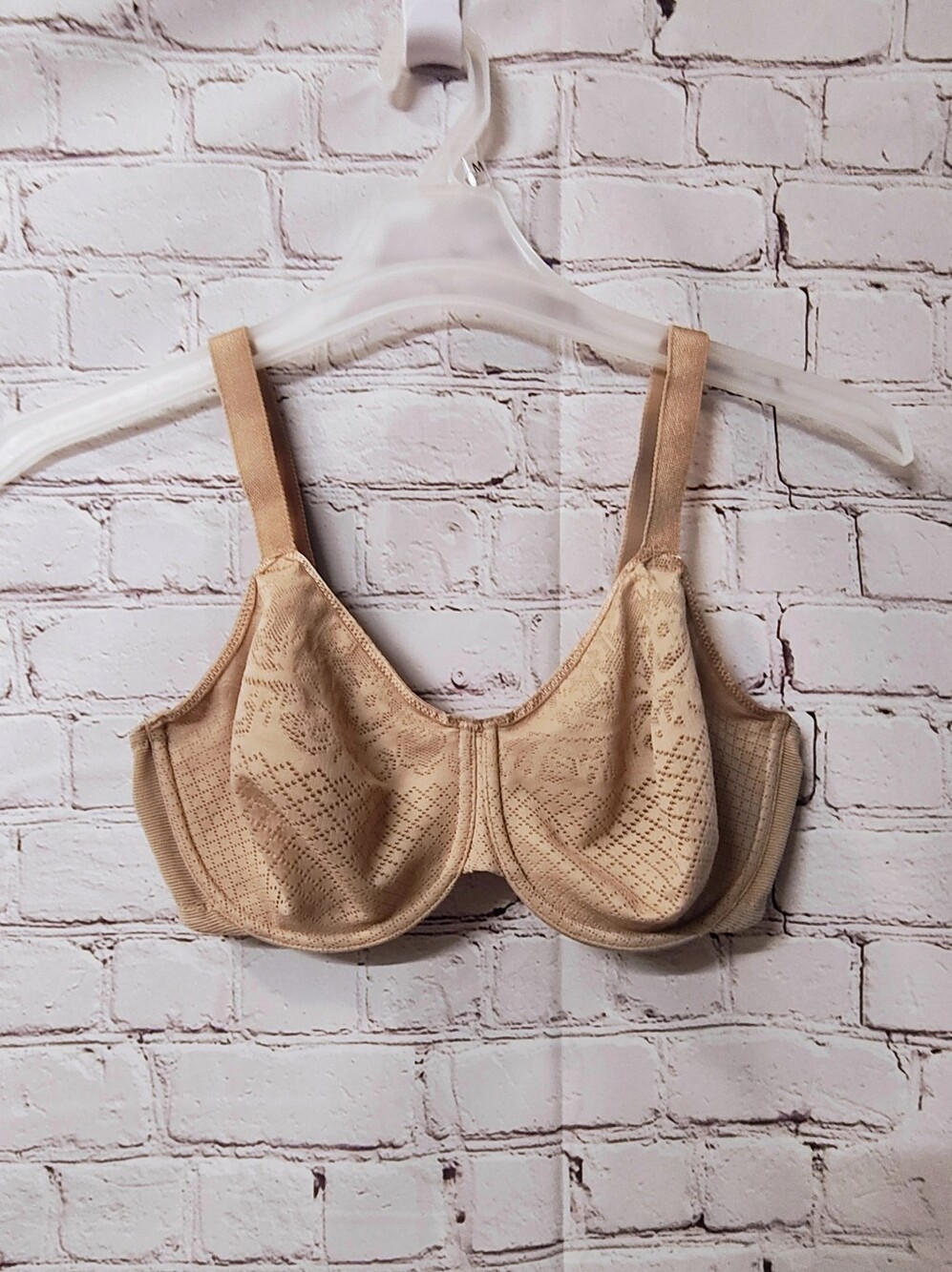 Wacoal Back Appeal Minimizer Underwire Unlined Bra 34DDD Beige
